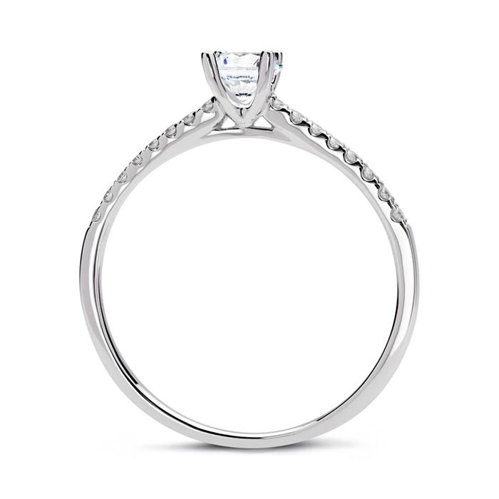 Diamant Ring 18 Karaat Witgoud