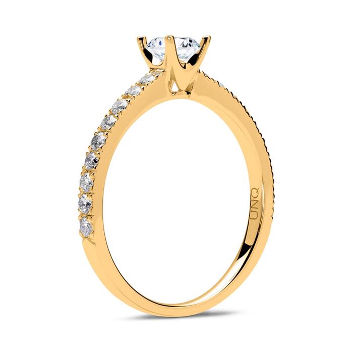 750er Gold Ring mit Brillanten