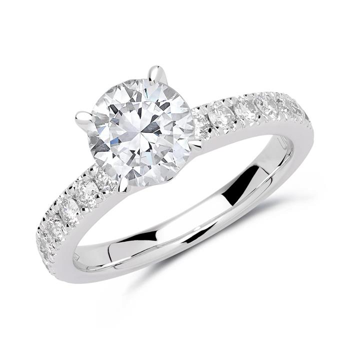 950 platinum engagement ring with diamonds