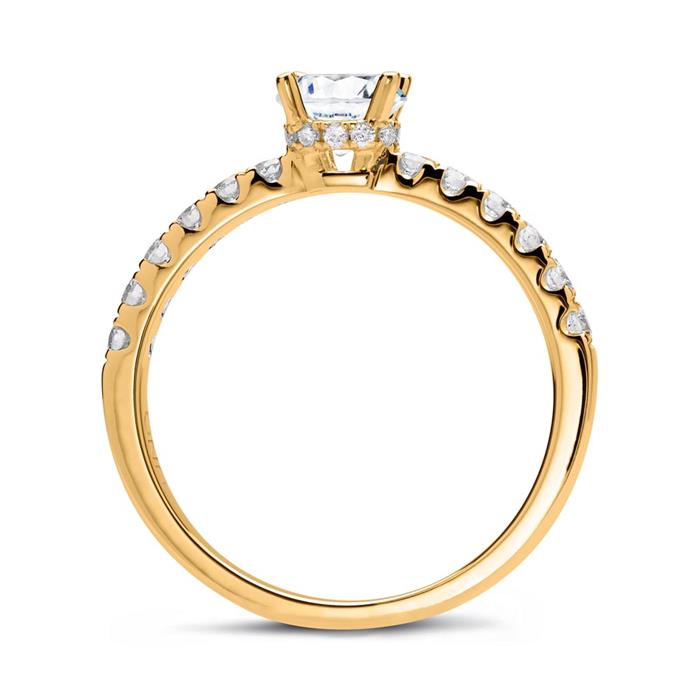 14k anillo de oro con diamantes DR0318-14KG