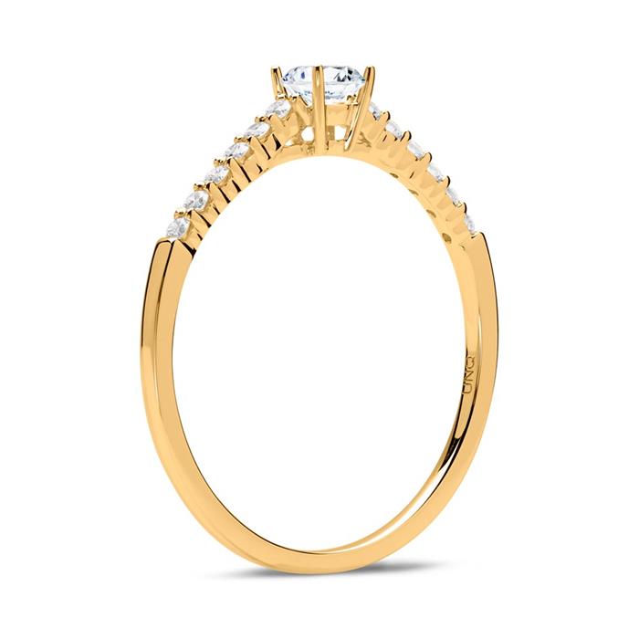 750er Gold Ring mit Diamanten