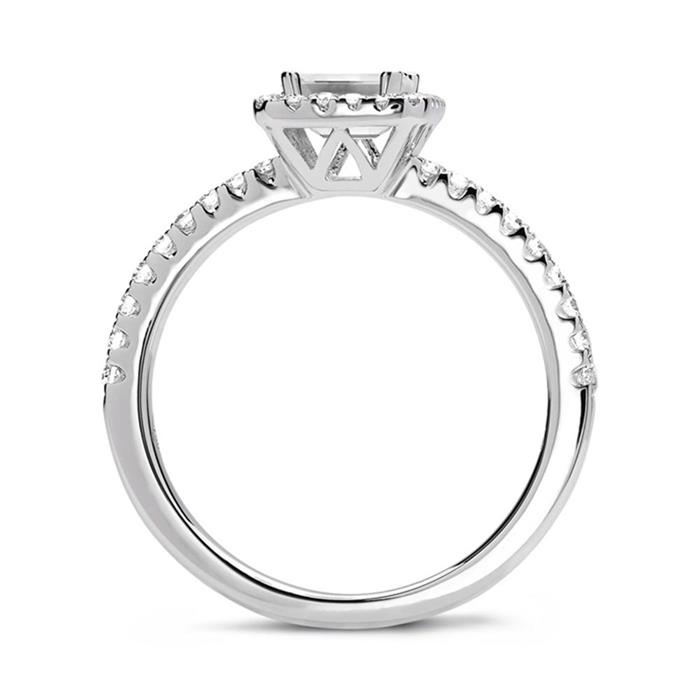 950 platinum halo ring with diamonds