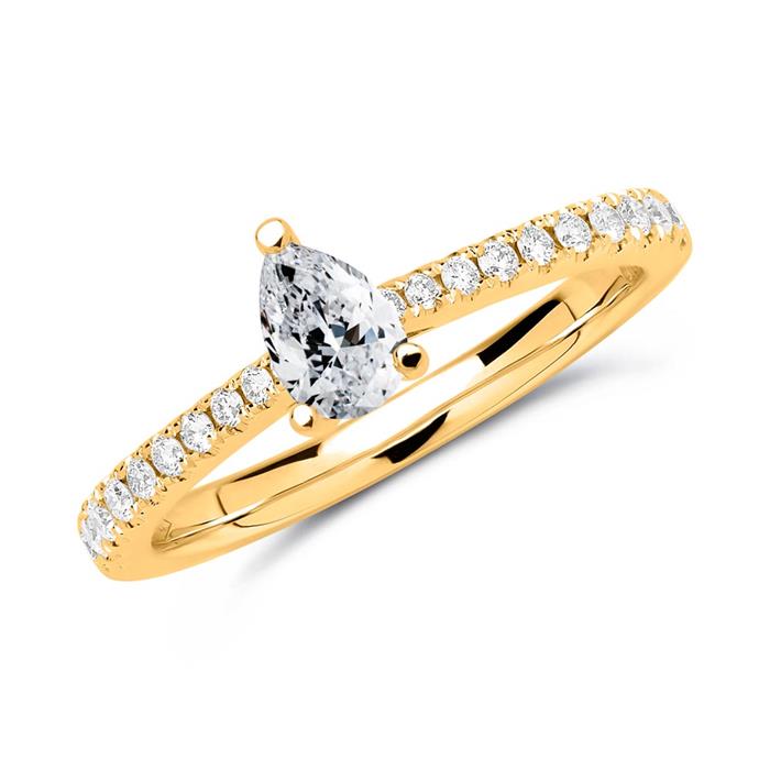 Ring 18ct gold with diamonds