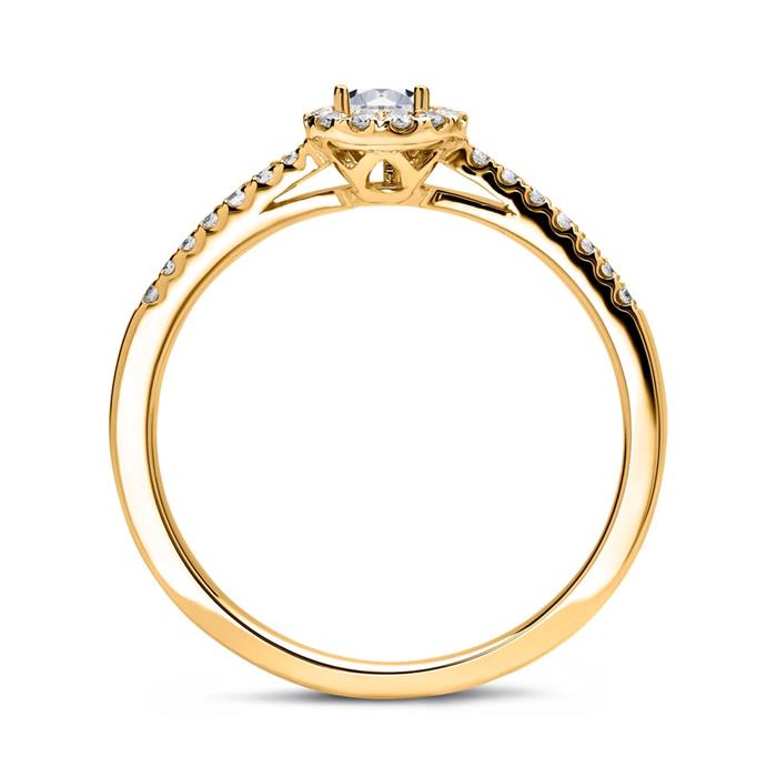 Ring 18ct gold with diamonds