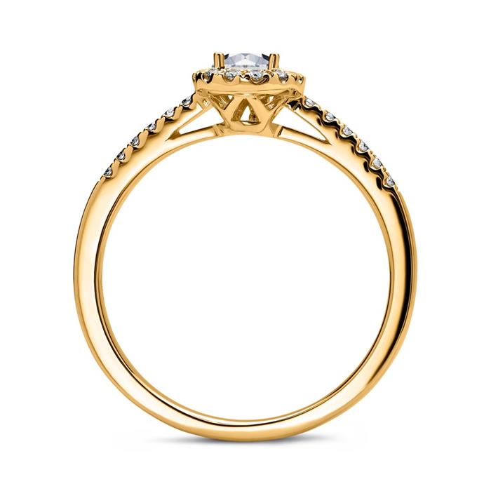 750er Gold Ring mit Diamanten