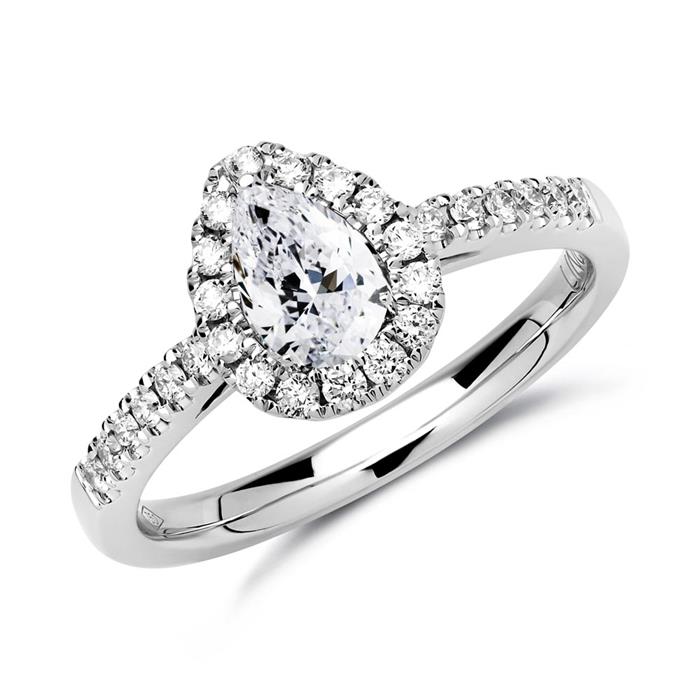 Engagement ring 950 platinum with diamonds