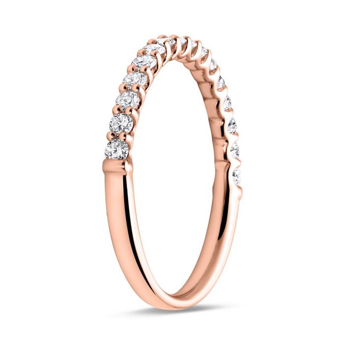 Eternity ring 18ct rose gold 16 diamonds