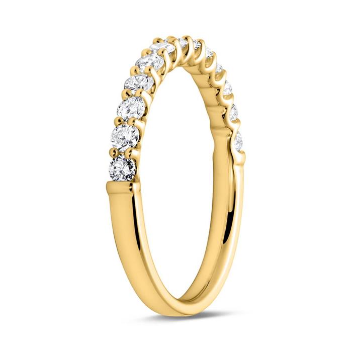 Memoire Ring 750er Gold 13 Diamanten