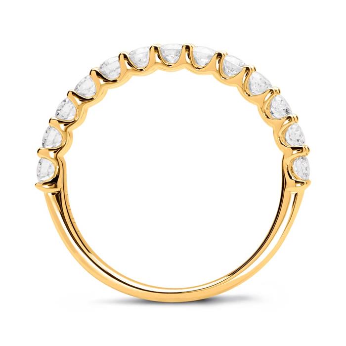 18 quilates anillo de oro eternidad 13 diamantes
