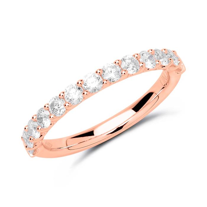 14 quilates anillo eternidad oro rosa 13 diamantes