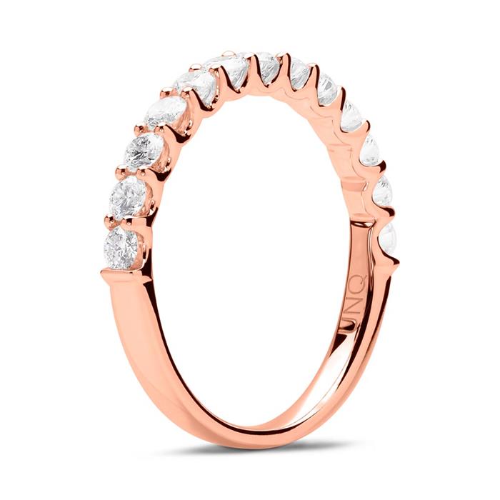 14ct rose gold eternity ring 13 diamonds