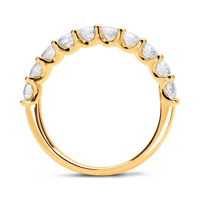 Eternity Ring 750er Gold 10 Diamanten