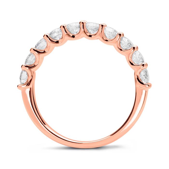 Eternity Ring 750er Roségold 10 Diamanten