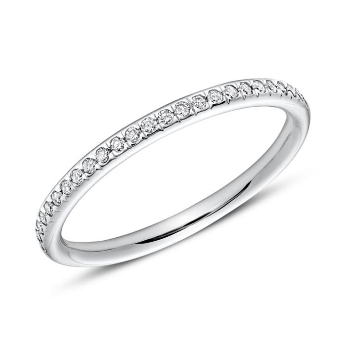 14 quilates anillo eternidad oro blanco 25 diamantes