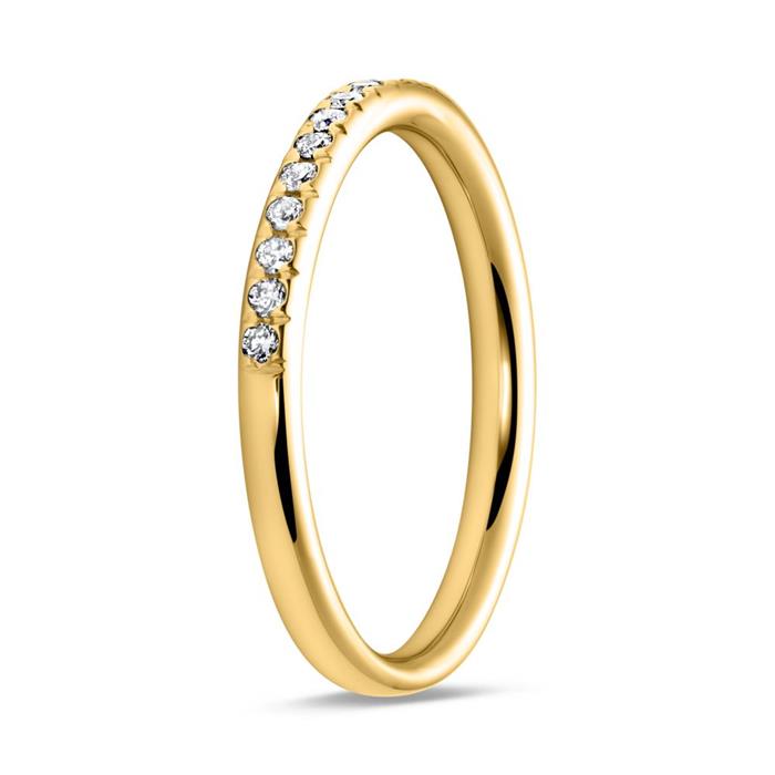 18ct gold eternity ring 2diamond