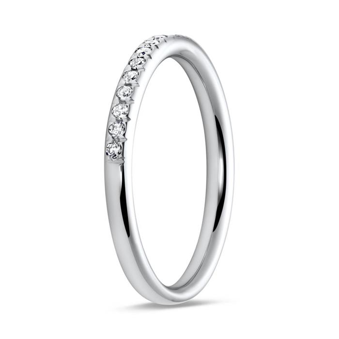 14ct white gold eternity ring 2diamond