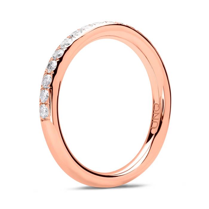 Eternity ring 14ct rose gold 17 diamonds