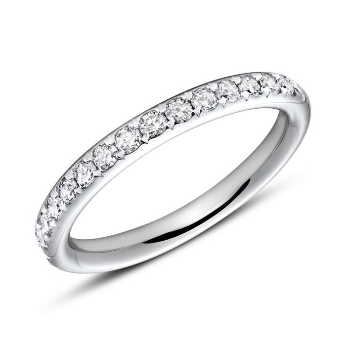 Anillo memoire platino 950 17 diamantes