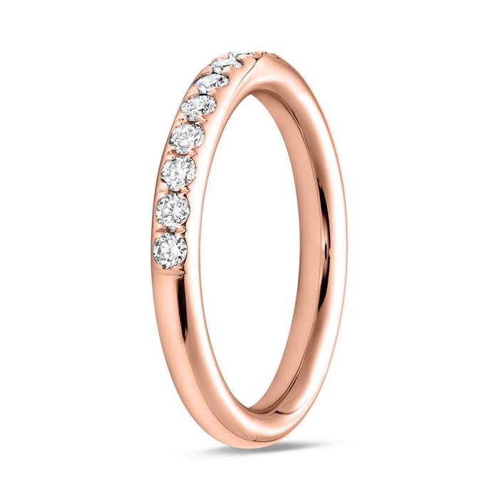 Ring Eternity 750er Roségold 16 Diamanten