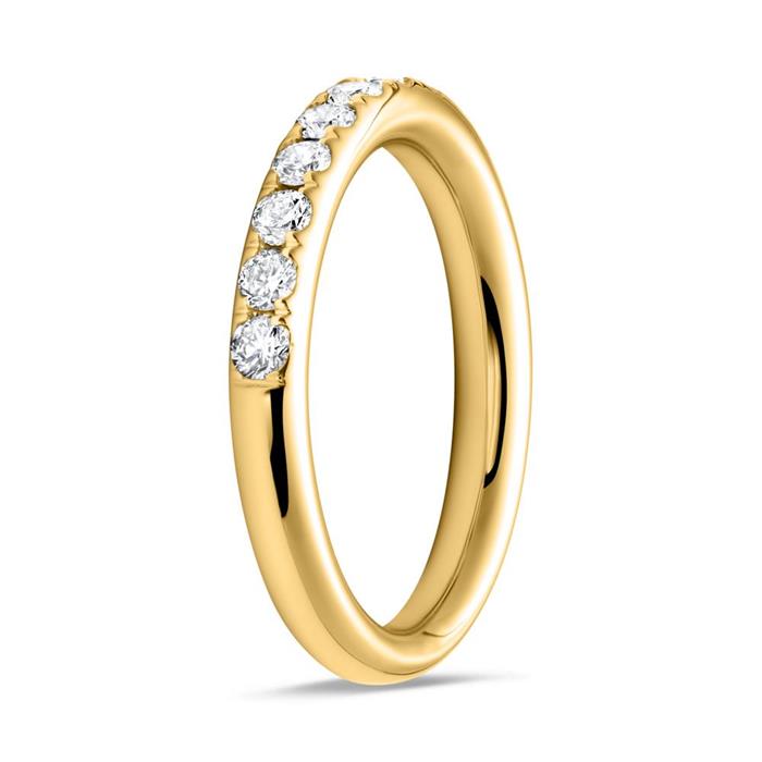 14 karaat geelgouden eternity ring 13 Diamanten