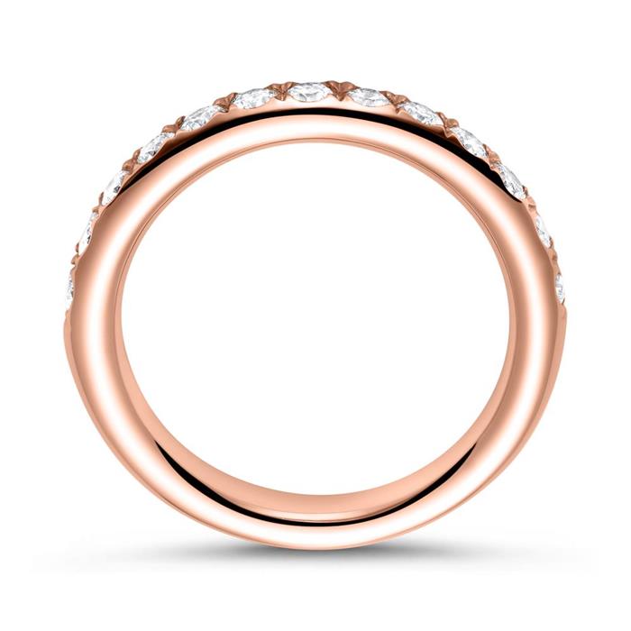 Eternity ring 18ct rose gold 13 diamonds