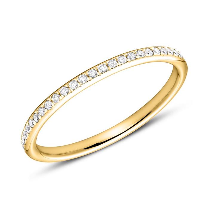 Ring Full Eternity 585er Gold 49 Diamanten