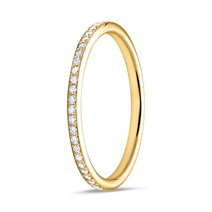 Ring full eternity 14ct gold 49 diamonds