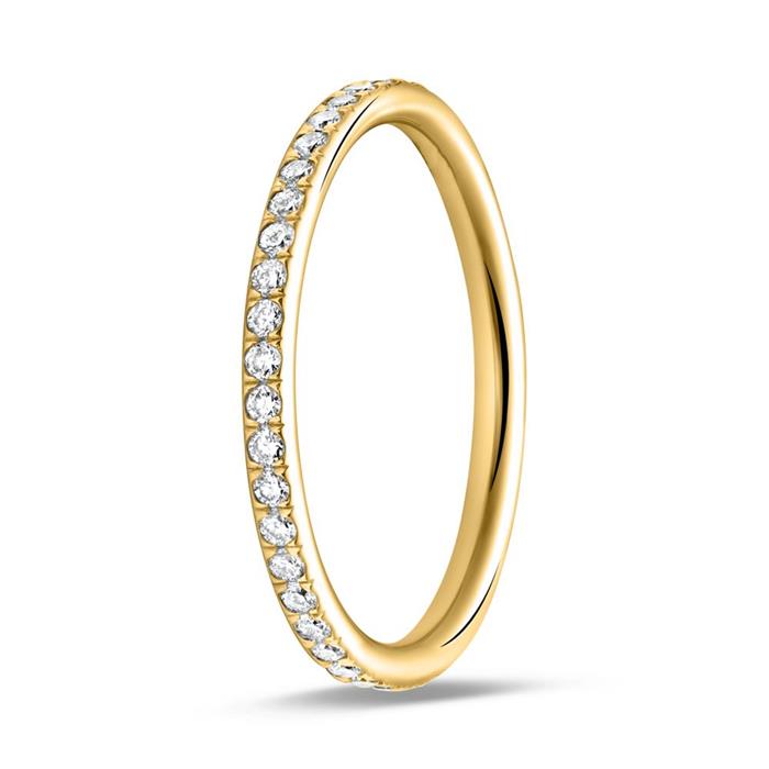 14 quilates anillo de oro eternidad 44 diamantes