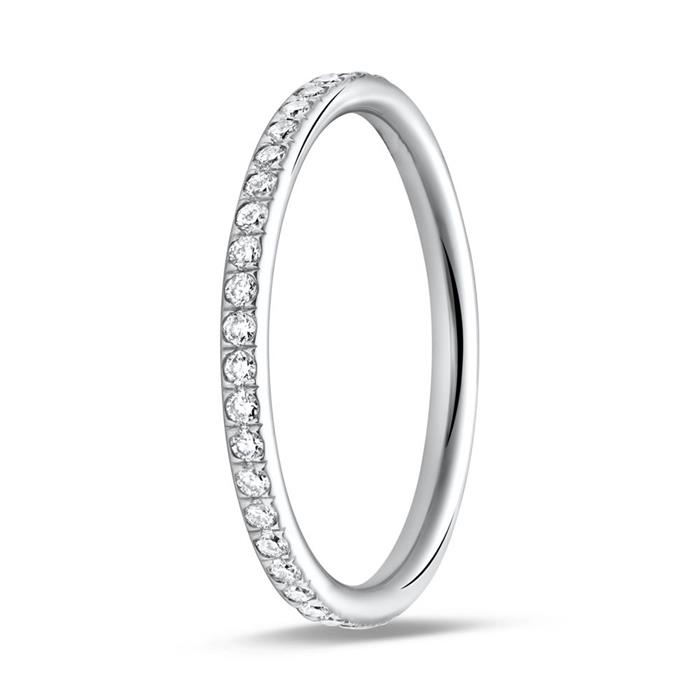 14 quilates anillo eternidad oro blanco 44 diamantes