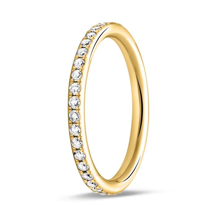 18 quilates anillo de oro eternidad 43 diamantes