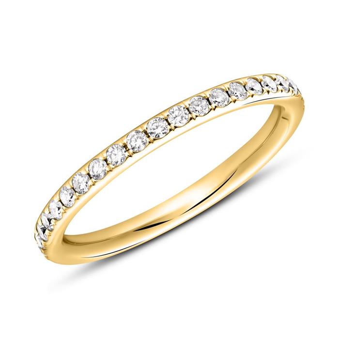 Memoire Ring 585er Gold 39 Diamanten