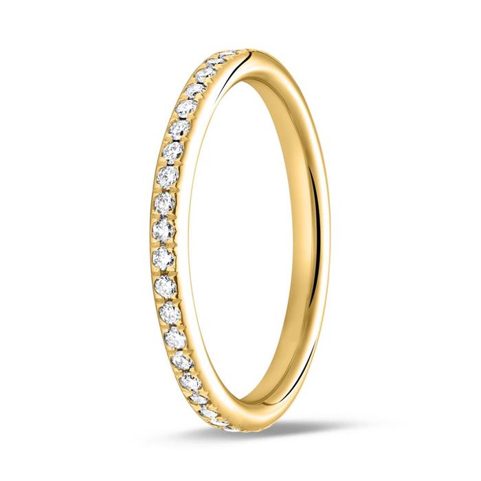 Memoire Ring 750er Gold 39 Diamanten