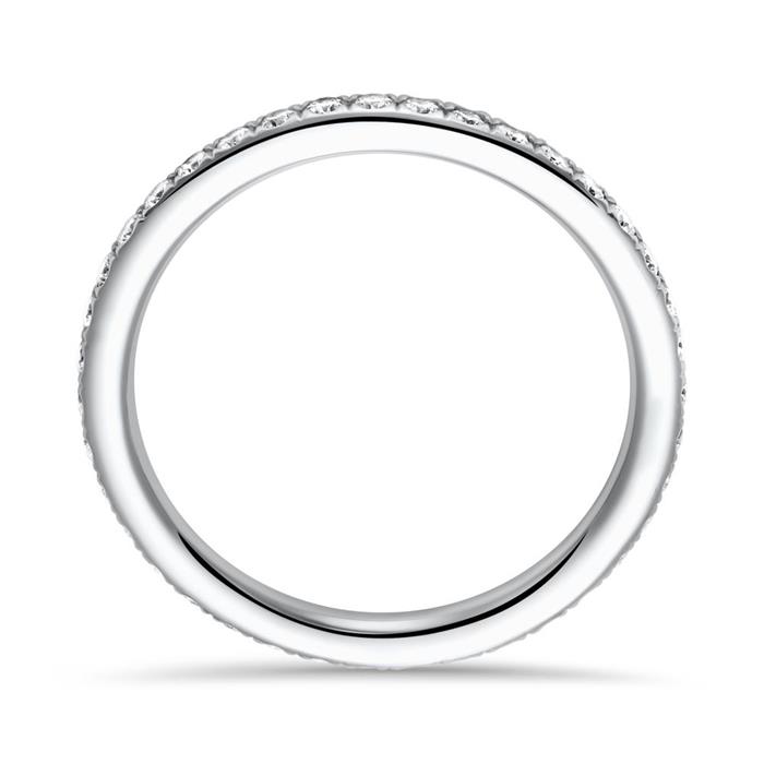 Memoire ring 18ct white gold 39 diamonds