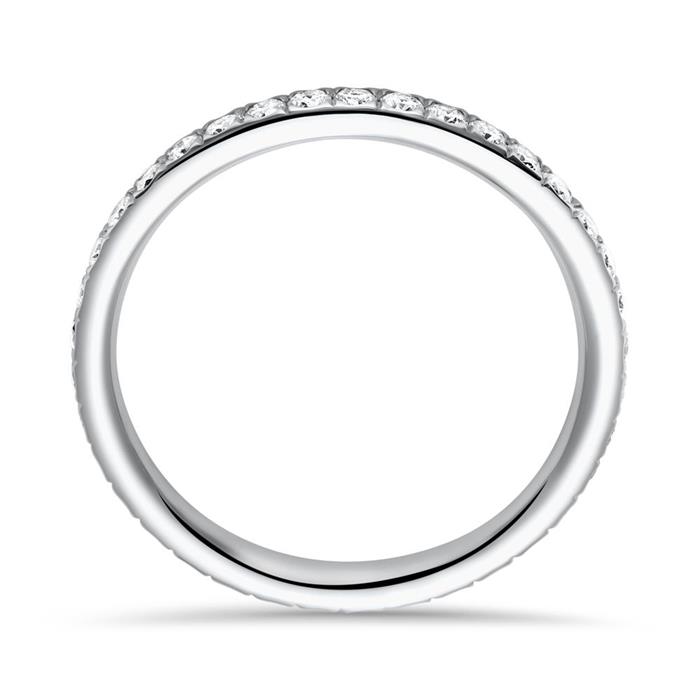 18ct white gold ring eternity 37 diamonds