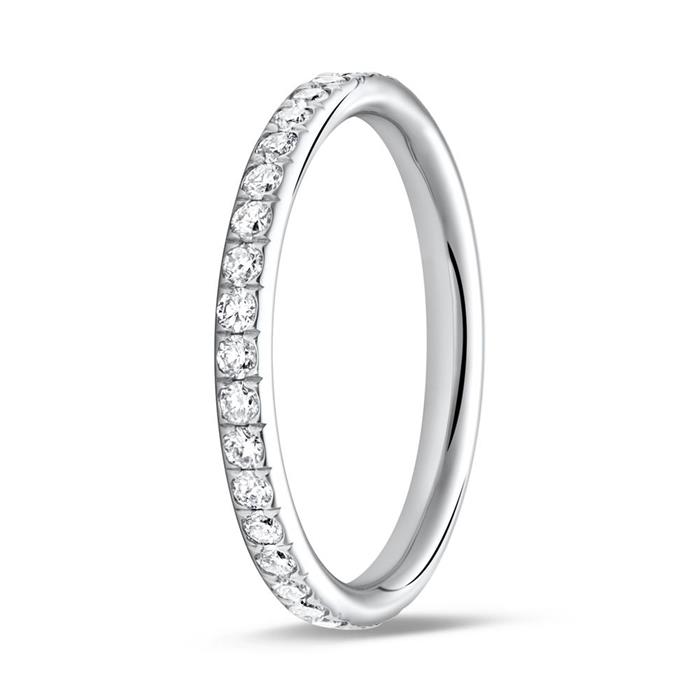 18ct white gold ring eternity 37 diamonds