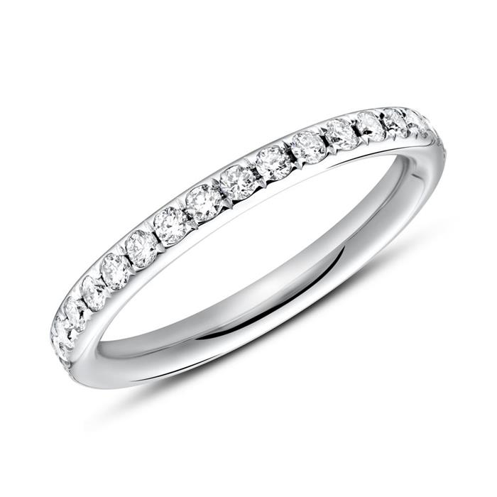 14 quilates anillo memoire oro blanco 34 diamantes