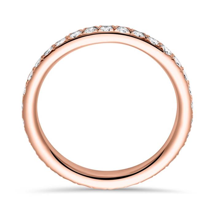 Eternity ring 18ct rose gold 33 diamonds