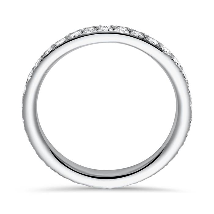 Eternity ring 14ct white gold 33 diamonds