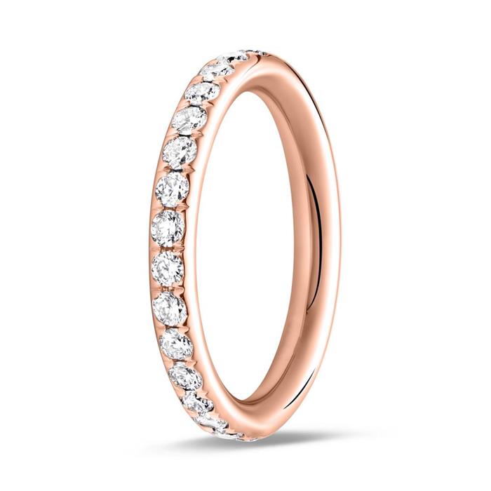 Anillo de la eternidad 18 quilates oro rosa 30 diamantes