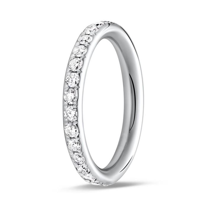 Eternity ring 18ct white gold 30 diamonds