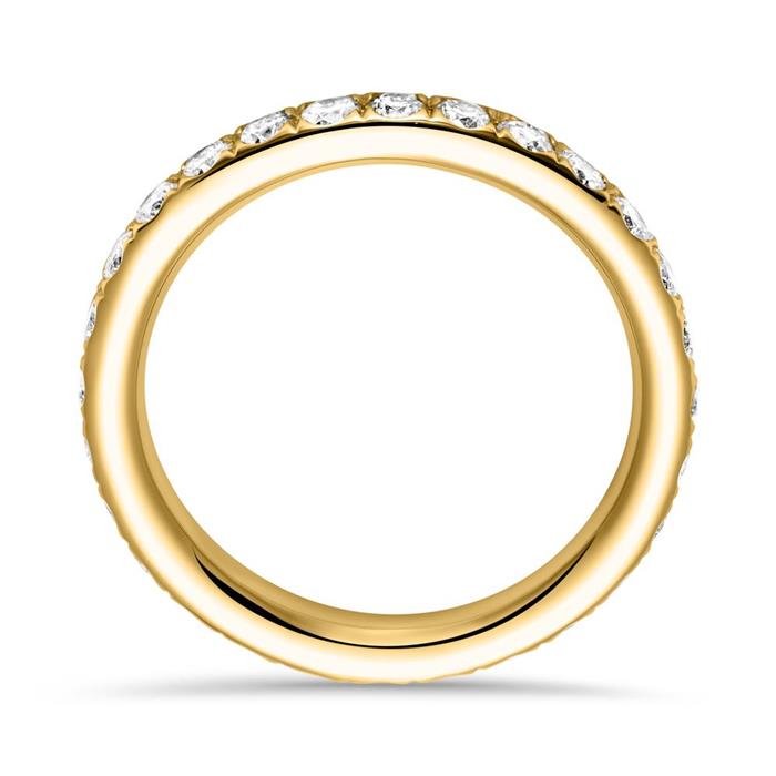 750er Gold Memoire Ring 28 Diamanten
