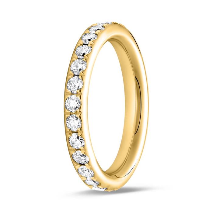 14 quilates anillo de oro eternidad 27 diamantes