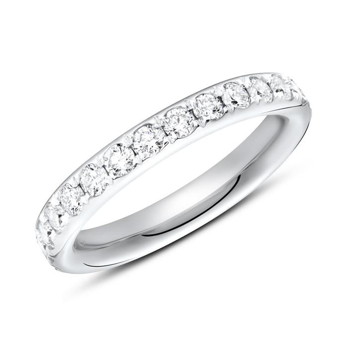 750er Weißgold Eternity Ring 27 Diamanten