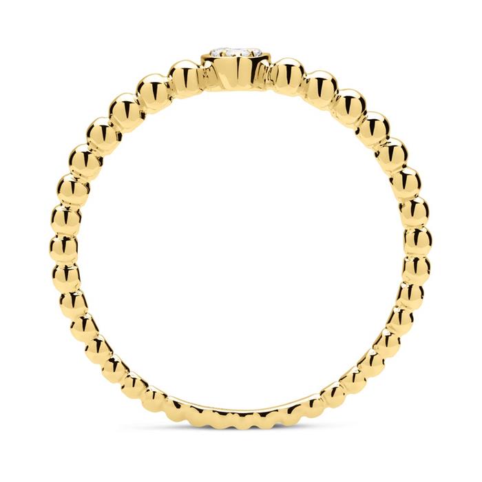 18 Karaat Gouden Ring Hart 3 Diamanten