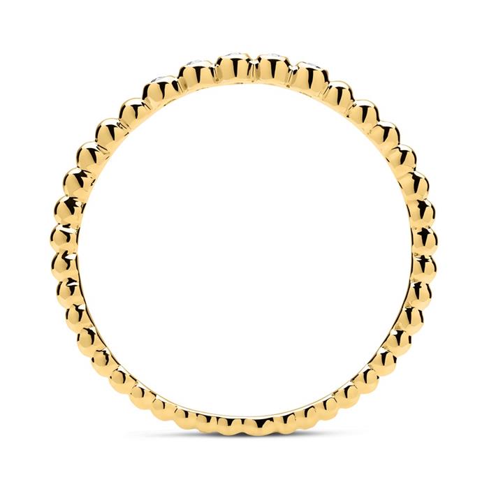 Memoire ring 18ct gold 5 diamonds