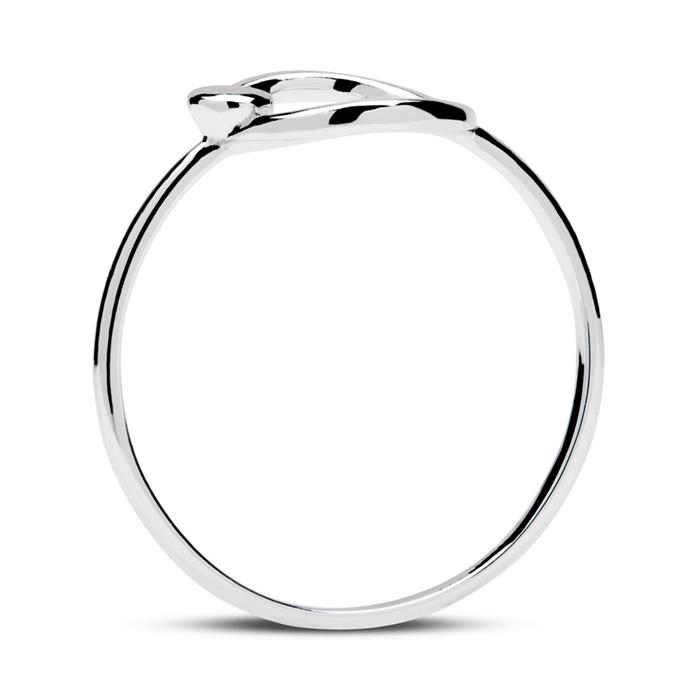 14 karaat witgouden ring cirkel met Diamant