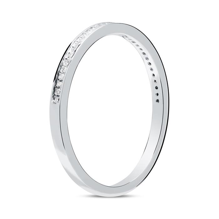 Half eternity ring in 14ct white gold with diamonds