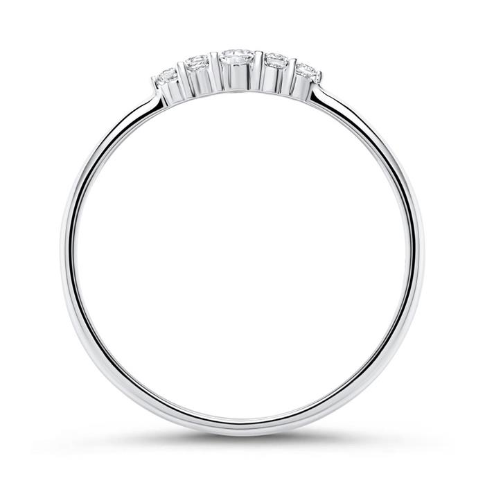 Ring für Damen aus 14K Weißgold mit Brillanten