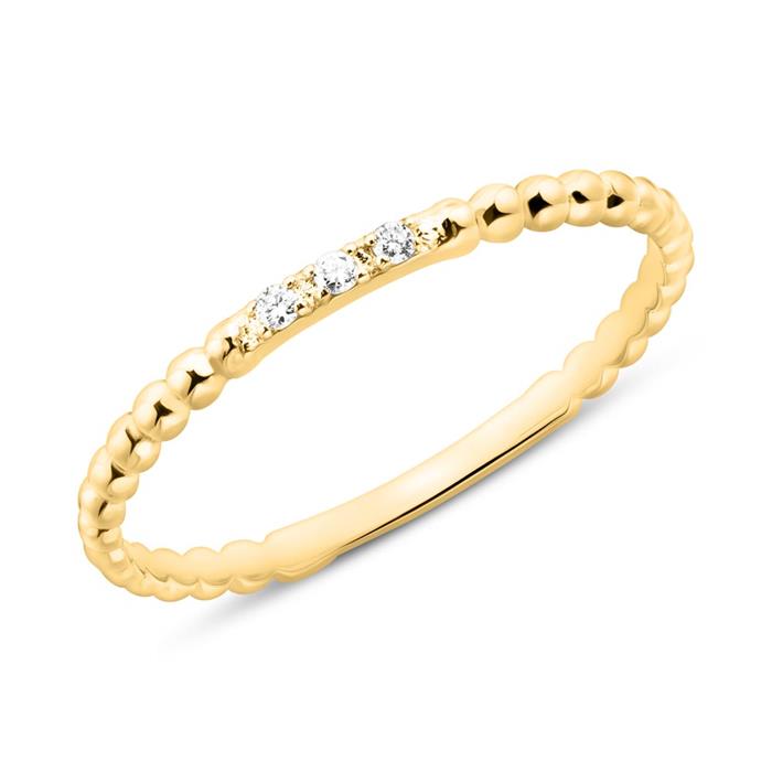 14K gold ring for ladies with diamonds