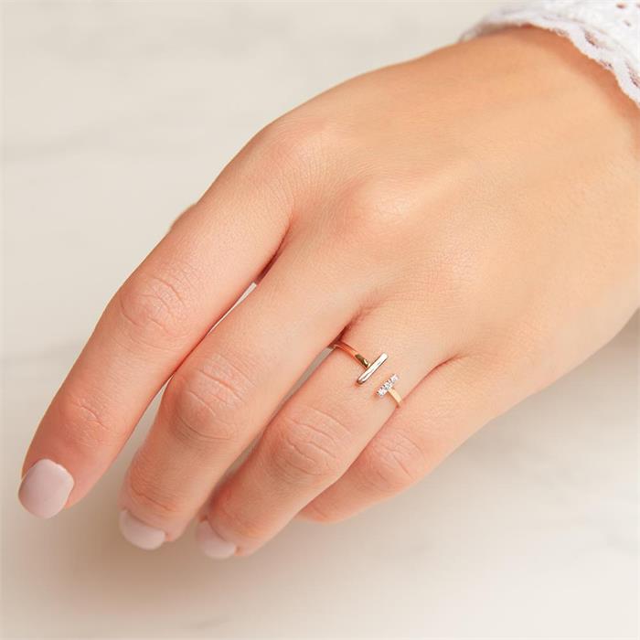 Ring für Damen aus 585er Gold mit Brillanten